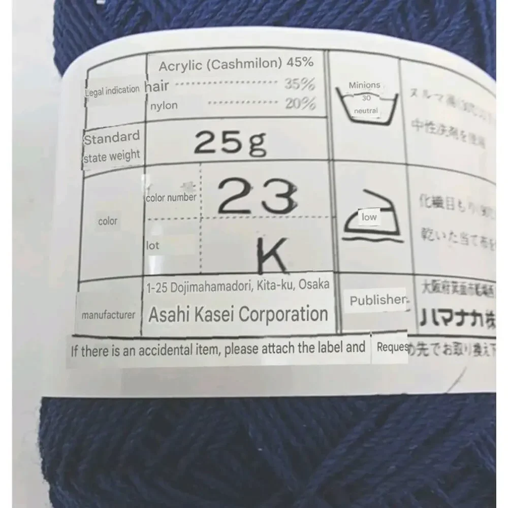 Hamanaka‎ Knitting Yarn Thread Color #23 Lot K Blue Lot of 10 U326